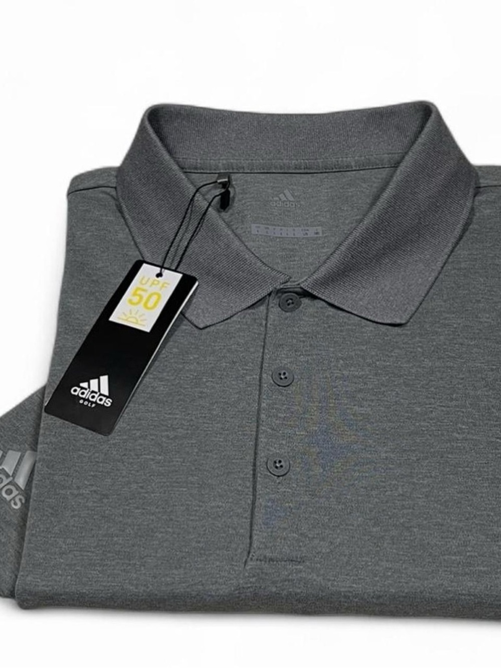 NWT! Adidas Golf Performance Polo Shirt Grey Heather Men’s Size L Summer Outdoor